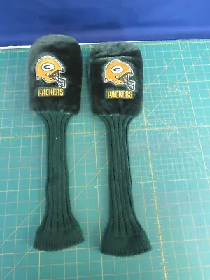 Green Bay Packers NFL Golf Club Head Cover Blk Plush Vintage Set Of 2: 1 & X • $4.99