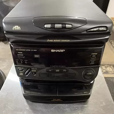 Sharp CD-C2610 AM/FM System 3 Disc CD Dual Cassette Stero System • $5