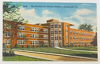 Martinsville VA/The Martinsville General Hospital Vintage Postcard • $6.99