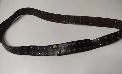 Vintage Diesel Men's Women's Unisex Leather Belt Studded Black Steampunk B13 • $47.98