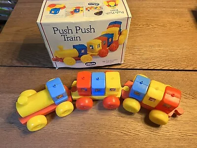 Chicco Push Push Train Vintage 90’s Blocks Puzzle Toy • $19.95