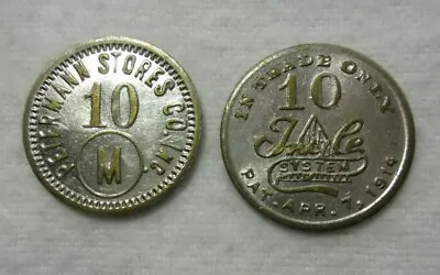 Mohawk Michigan Mi ( M ) Petermann Stores Co ~ Gf 10 Ingle Token 1916  M-10 • $9.99