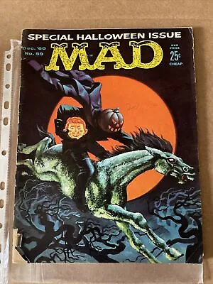 MAD Magazine #59 Halloween Cover Dec 1960 Good Shipping Included • $34.90