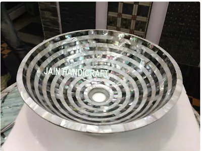 12  Round Marble Sink Wash Basin Inlay Mop Bathroom Kitchen Home Decor Room S21 • $689