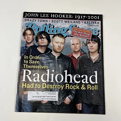 Rolling Stone Magazine August 2 2001  Radiohead Crazy Town Scott Weiland Aaliyah • $10