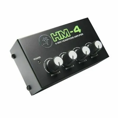 Mackie HM-4 4 Way Headphone Amplifier Includes 12 VDC Power Supply BRAND NEW • $35