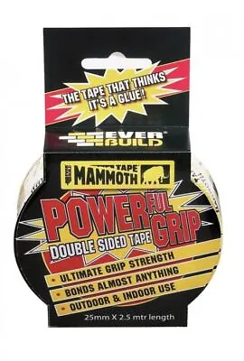 Everbuild Mammoth Powergrip 50mm X 2.5mtr Double Sided Tape - 484680 • £14.39