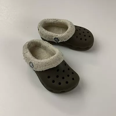 CROCS MAMMOTH BLITZEN POLAR KIDS BAYA CLOG SHOES Brown Toddler C 6/7 • $22.50