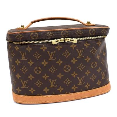 £456.96 • Buy LOUIS VUITTON Monogram Nice M47280 Cosmetic Bags Brown Canvas AI16033 Ra-w41