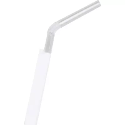 Karat 7.75'' Flexible Jumbo Straws (5mm) Paper WrappedClear -10000 Ct C9091 • $89.25