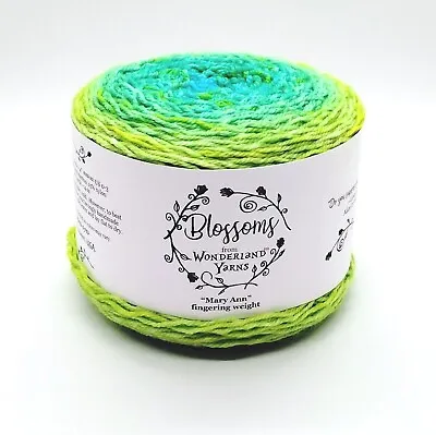 Wonderland  Mary Ann Blossom  Cake Ball Verigated Superwash Merino Wool Yarn • $29.95