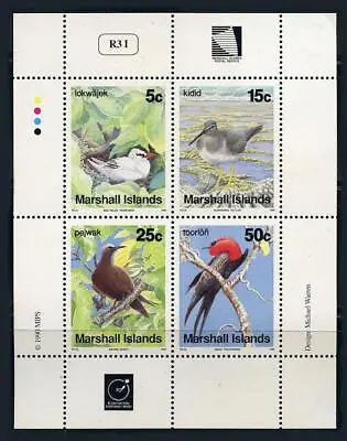 Marshall Islands: 1990 Birds Mini-Sheet (361a) MNH • $1.10