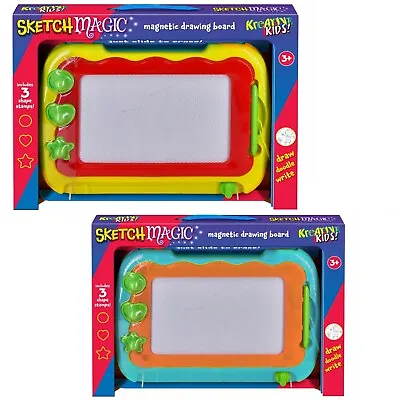 £9.99 • Buy Kids Large Magnetic Drawing Board Scribbler Sketch Pad Doodle Boys Girls Art Toy