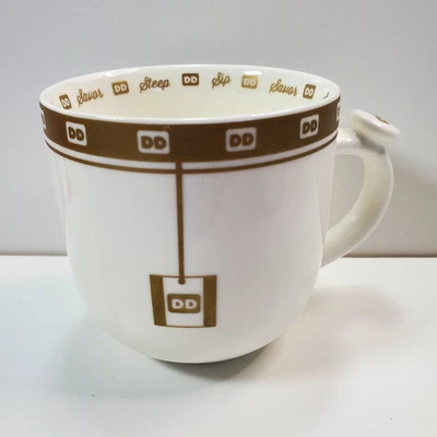 $20.88 • Buy Dunkin' Donuts DD Logo Gold Trim Tea Coffee Mug Cup Sip Savor Steep 2015