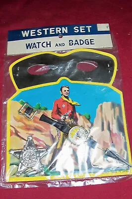 $15.95 • Buy Vintage Made In Japan Cowboy Western Toy Lone Ranger Mask Sheriffs Badge Old Kid