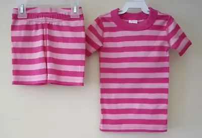 NWT Hanna Andersson Pink Stripe Organic Cotton Pajamas Size 100 / 4/4T • $15.50