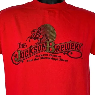 The Jackson Brewery Vintage 80s T Shirt New Orleans Jax Beer Made In USA Medium • $65.44