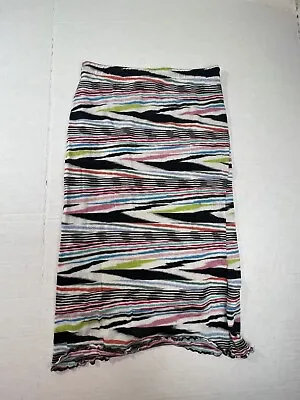 Missoni Wave Skirt Womens US 4 Pencil Lined Italy Colorful Stretchy • $34.95