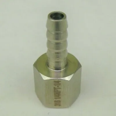 316 Stainless Steel 1/4  HOSE BARB To 1/4  FEMALE NPT SS Pipe Fitting Coupler • $8.95