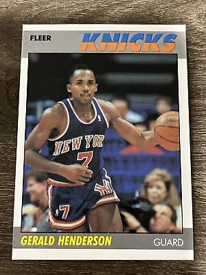 Gerald Henderson 1987 New York Knicks 87-88 Fleer Basketball #50 Of 132 Mint • $1.25