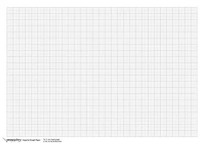 Imperial Graph Paper A1/AO  1  1/8 Inch Squares 120gsm Paper. Pack Of 5 Sheets • £17.46