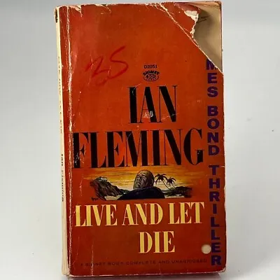 Live And Let Die By Ian Fleming A James Bond Thriller 1962 PB • $9.95