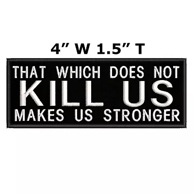 THAT WHICH DOES NOT KILL US... Patch Embroidered Iron-on Applique Funny • $4.50