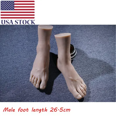 Foot Model Silicone Lifelike Men False Foot Mannequin For Display 26.5cm • $38.93
