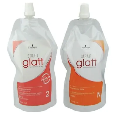 Schwarzkopf Glatt No 2 Hair Straightener Rebonding Straightening Cream 400ml Set • $44.88