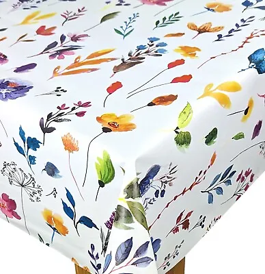 Flower Collection Multi PVC Vinyl Wipe Clean Oilcloth Tablecloth • £90.99