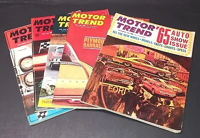 Vintage Magazine Lot 5#s MOTOR TREND 1964 Muscle Stock Car Chrysler Hemi Head V8 • $25