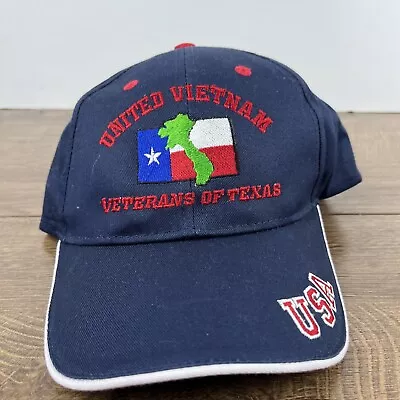 United Vietnam Veterans Of Texas Hat Blue Adjustable Hat Adult Size Hat Blue Cap • $6