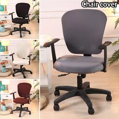 $17.03 • Buy Elastic-Swivel Computer Chair Cover Stretch Office Seat Cushion Protector Decor