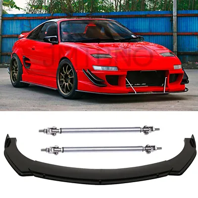 For Toyota MR2 Front Bumper Lip Splitter Spoiler Body Kit + Silver Strut Rods • $99.49