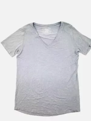 $125 Majestic Paris Women's Blue Soft Short-Sleeve Tee V-Neck T-Shirt Top Size 4 • $39.98