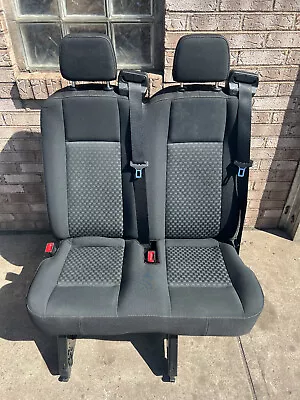 2021 Ford Transit Van 2 Person Bench Seat BLACK Cloth 31  LH Side With Brackets • $450