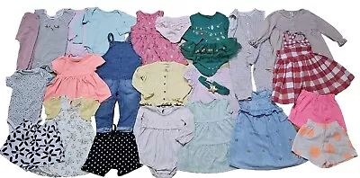 Baby Girls 12-18 Months X23 Bundle NEXT Tu H&M Rompers Dresses Spring Summer  • £26