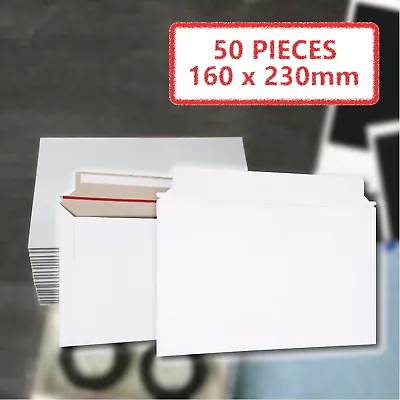 50x 300gsm 01 160 X 230mm C5 A5 Semi Rigid Business Envelope Hard Tough Mailer  • $22.75