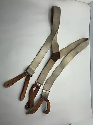 Original WW2 British Army / RAF Trouser Suspenders With Leather Tabs • $25.25