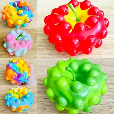 £5.49 • Buy Pop Popper Fidget Stress Ball Toy Party Bag Filler Push It Autism Anxiety Apple
