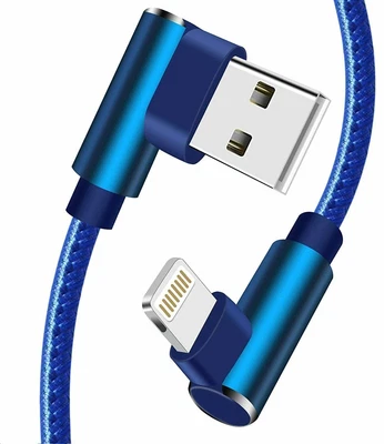 £2.89 • Buy Heavy Duty Right Angle 90 Degree USB Charger Cable Data Lead For IPhone IPad UK