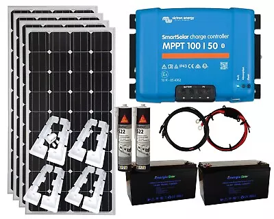 £1469.99 • Buy Victron 600w Solar Panel Kit MPPT Charging Controller Lithium Battery & Mounts