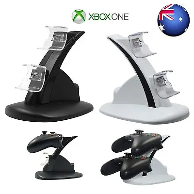 AU Dual Charging Dock Stand 5V+Power Cable For Xbox One S/X Controller Charger • $15.69