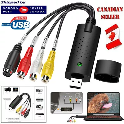 USB 2.0 Audio TV Video VHS To PC DVD VCR Converter Capture Card Adapter Laptop • $10.16