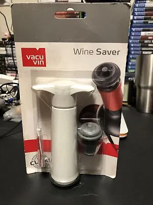$9.50 • Buy Vacu Vin 0054241 Vacuum Pump With Wine Stopper White NEW