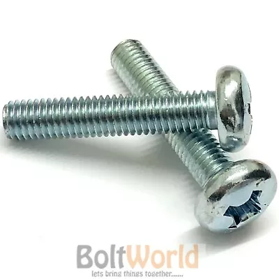 £2.65 • Buy M2.5 / 2.5mm ZINC PLATED MACHINE SCREW POZI PAN HEAD DRIVE BOLTS SCREWS DIN7985
