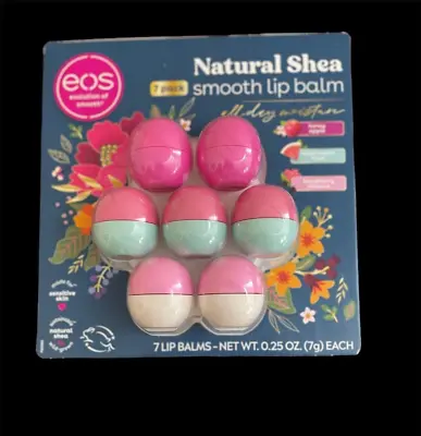 EOS Lip Balm 7 Pack Natural Shea Smooth All Day Moisture New (2022 Version) • $21.25