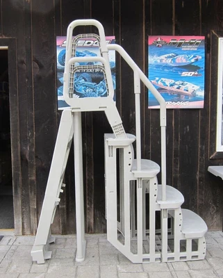 $299.95 • Buy Main Access Above Ground Swimming Pool Ladder And Steps - Taupe LAST CHANCE SALE