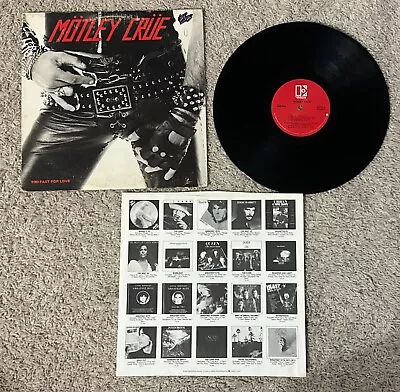 Motley Crue - Too Fast For Love LP Elektra 60174-1 Y 1982 Pressing • $14