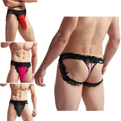 US Mens T-back Thongs Lifting Up Briefs Bulge Sheath Panties Open Butt Underwear • $8.45